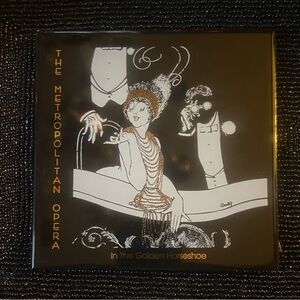 'In The Golden Horseshoe' Ceramic Art Tile - Black & Gold